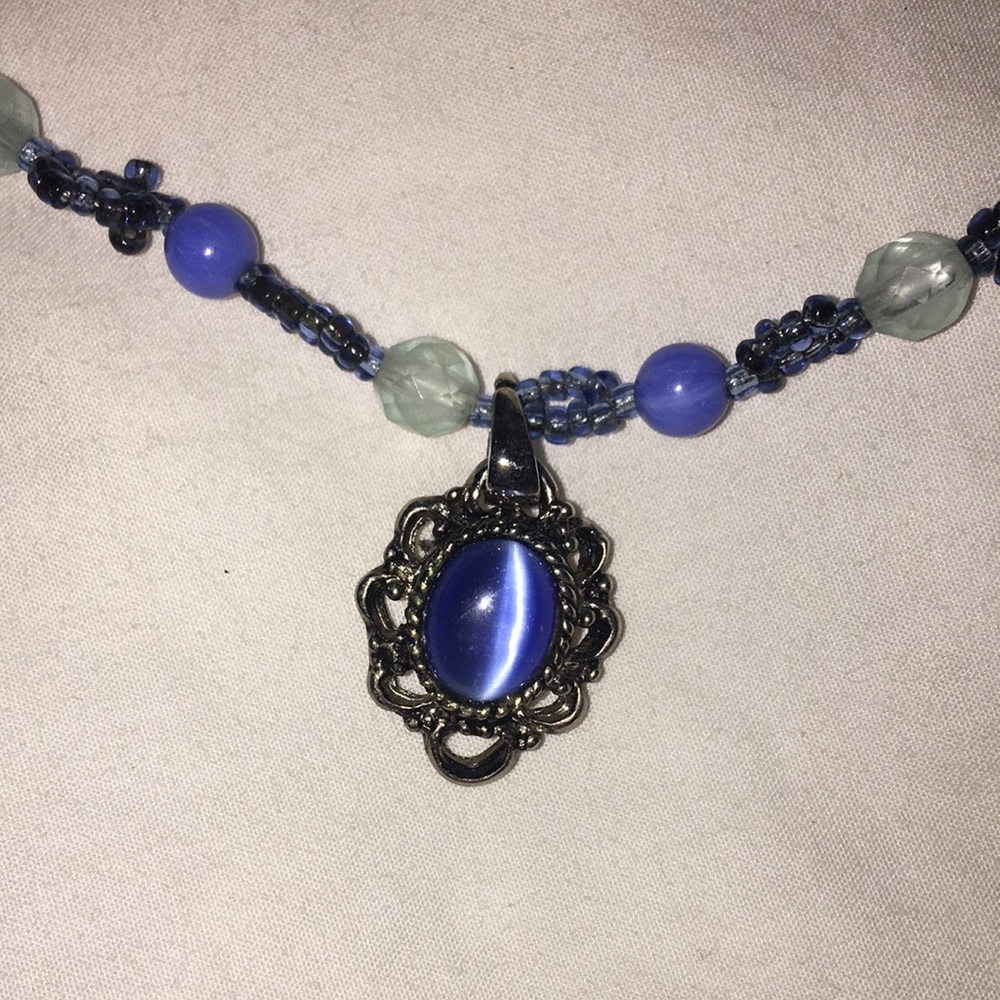 Blue beaded Claire’s Necklace
